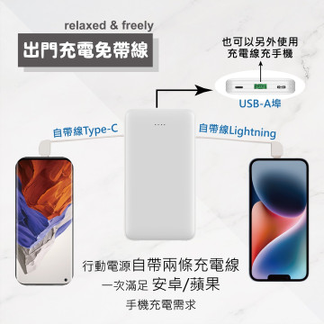 10000mAh三合一行動電源