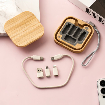 60W快充環保竹子旅行充電組